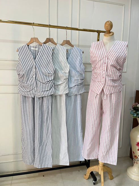 Summer Casual Stripes Co-Ord Sets